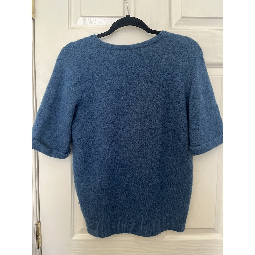 J.Crew Women's Blue Wool Blend Sweater Top Small Cozy Preppy Cottagecore Fairy - Picture 4 of 5